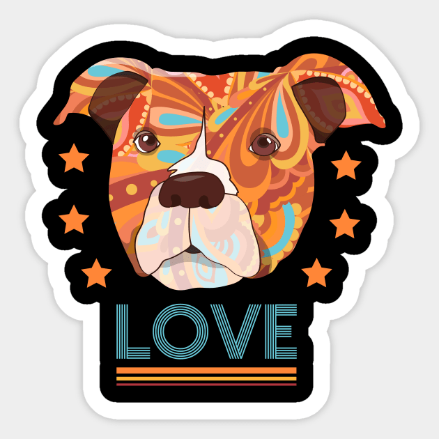 Pitbull Love Sticker by soondoock